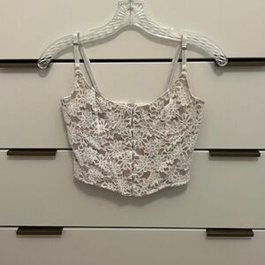White Fox Bustier with back zipper